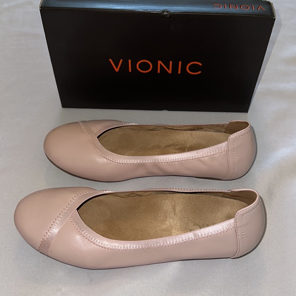 Vionic, light, pink ballerina flats, size 8 - Picture 5 of 8